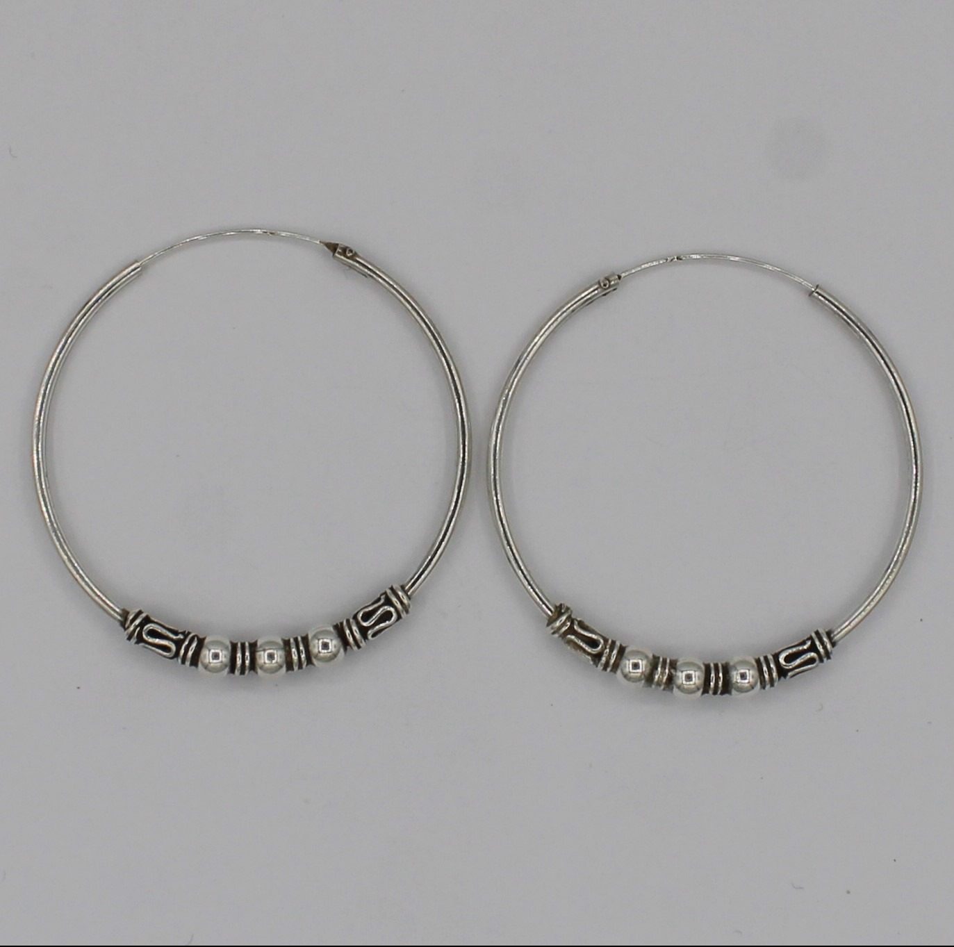 Créole Boule D'oreille En Argent Massif De Bali - Diamètre 8mm - Vendu à L'unité, Neuf Avec étiquettes