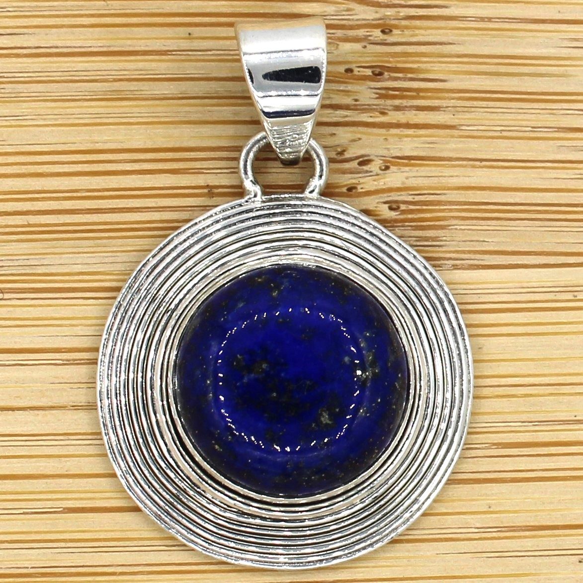 Pendentif en argent et Lapis-Lazuli-6402DI | Bijouterie